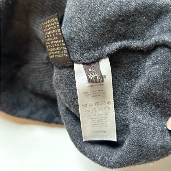 Roberto Cavalli  Lana wool grey sweater size 40 grey black print made in Italy - Picture 7 of 9